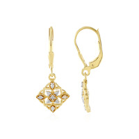I2 (J) Diamond Silver Earrings