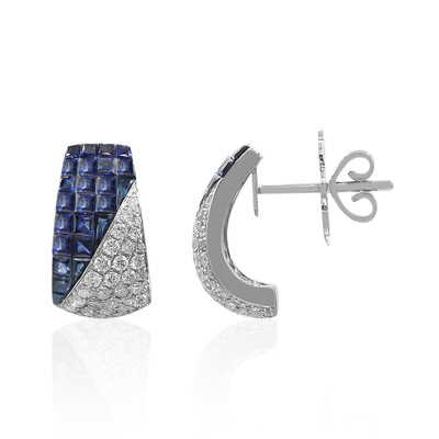 18K Blue Sapphire Gold Earrings (Estée Collection)
