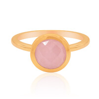 Pink Jade Silver Ring