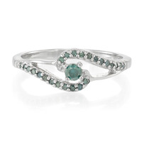 Fancy Diamond Silver Ring