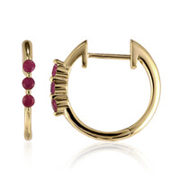14K Red Beryl Gold Earrings