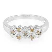 Fancy Diamond Silver Ring