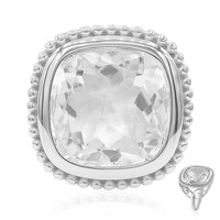 White Quartz Silver Ring