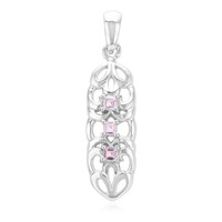Ceylon Pink Sapphire Silver Pendant