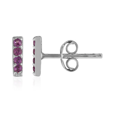 Rhodolite Silver Earrings