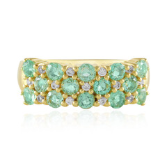 Russian Emerald Silver Ring