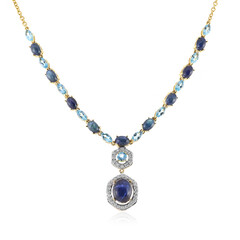 Blue Star Sapphire Silver Necklace