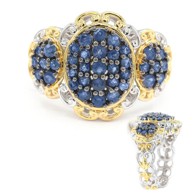 Blue Sapphire Silver Ring (Gems en Vogue)
