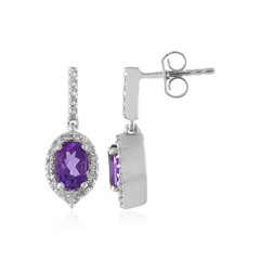 Moroccan Amethyst Silver Earrings
