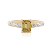 9K Yellow Zircon Gold Ring