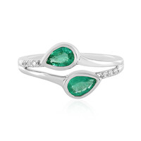 Russian Emerald Silver Ring