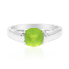 Brazilian Green Opal Silver Ring