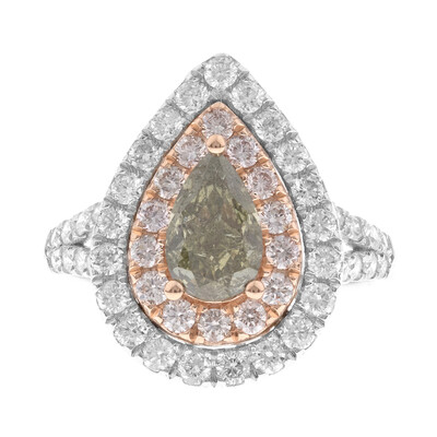 18K SI1 Green Diamond Gold Ring (CIRARI)