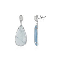 Aquamarine Silver Earrings