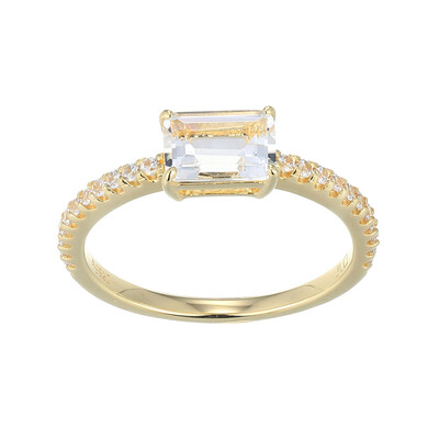 White Topaz Silver Ring
