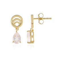 Rose Quartz Silver Earrings