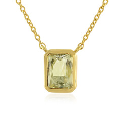 Canary Kunzite Silver Necklace