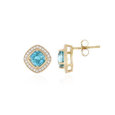 9K Ratanakiri Zircon Gold Earrings (Adela Gold)
