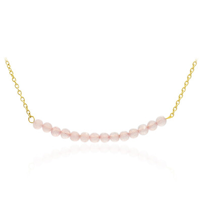 Rose Quartz Silver Necklace