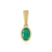 9K Brazilian Emerald Gold Pendant