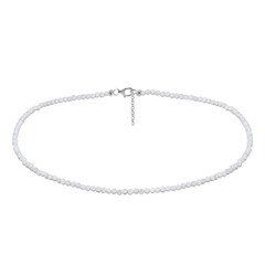 White Opal Silver Necklace