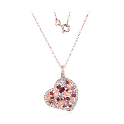 Rose Quartz Silver Necklace