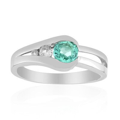 Russian Emerald Silver Ring