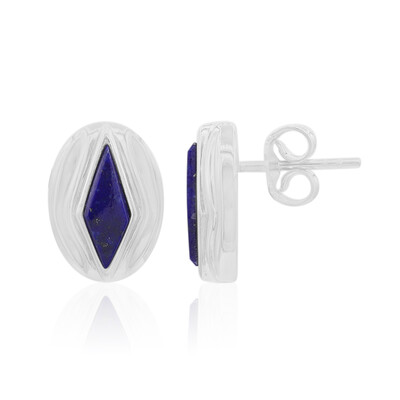Lapis Lazuli Silver Earrings (MONOSONO COLLECTION)