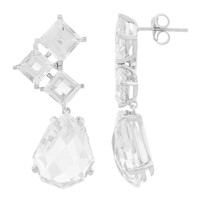 White Quartz Silver Earrings (TPC)
