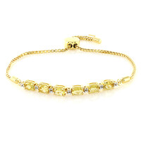 Yellow Beryl Silver Bracelet