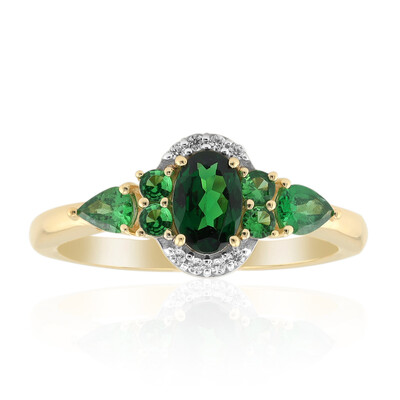 9K AAA Kenya Tsavorite Gold Ring