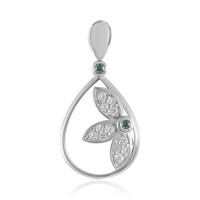 I2 Green Diamond Silver Pendant