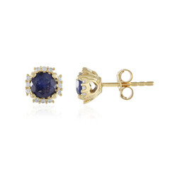 Madagascar Blue Sapphire Silver Earrings