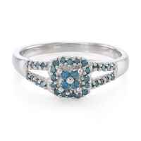 Fancy Diamond Silver Ring