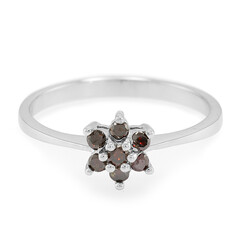 Fancy Diamond Silver Ring