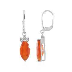 Red Onyx Silver Earrings
