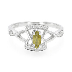 Cuprian Tourmaline Silver Ring