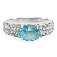 Blue Apatite Silver Ring