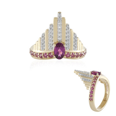 Rhodolite Silver Ring