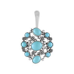 Sleeping Beauty Turquoise Silver Pendant (Desert Chic)