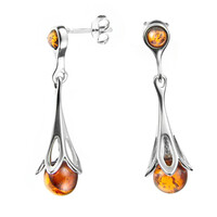 Baltic Amber Silver Earrings