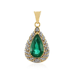 18K AAA Zambian Emerald Gold Pendant (D'vyere)