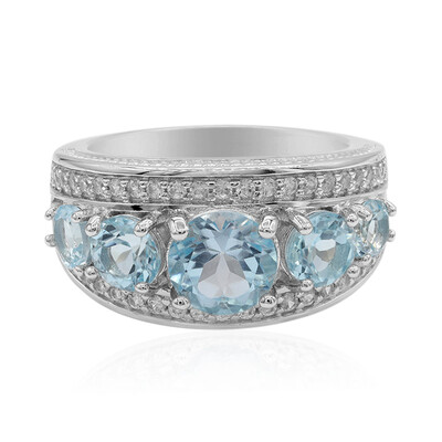 Sky Blue Topaz Silver Ring