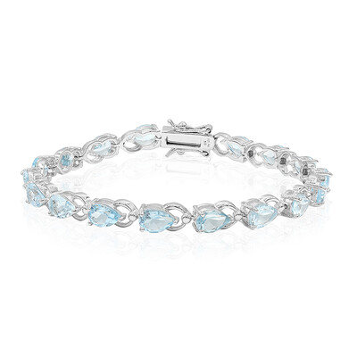 Sky Blue Topaz Silver Bracelet