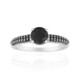 Black Sapphire Silver Ring