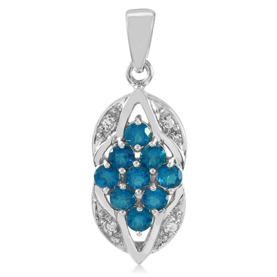 Royal Blue Apatite Silver Pendant