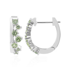 Tulear Green Sapphire Silver Earrings (Pallanova)