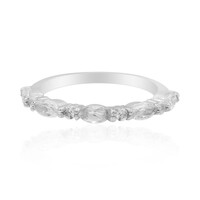White Topaz Silver Ring