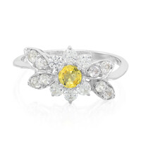 Yellow Sapphire Silver Ring