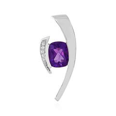 Siberian Amethyst Silver Pendant